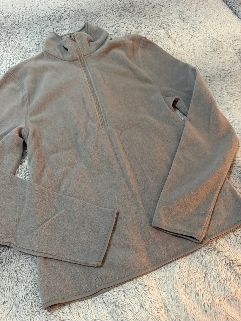 Primark Women's Half-Zip Fleece Sweatshirt - Light Gray